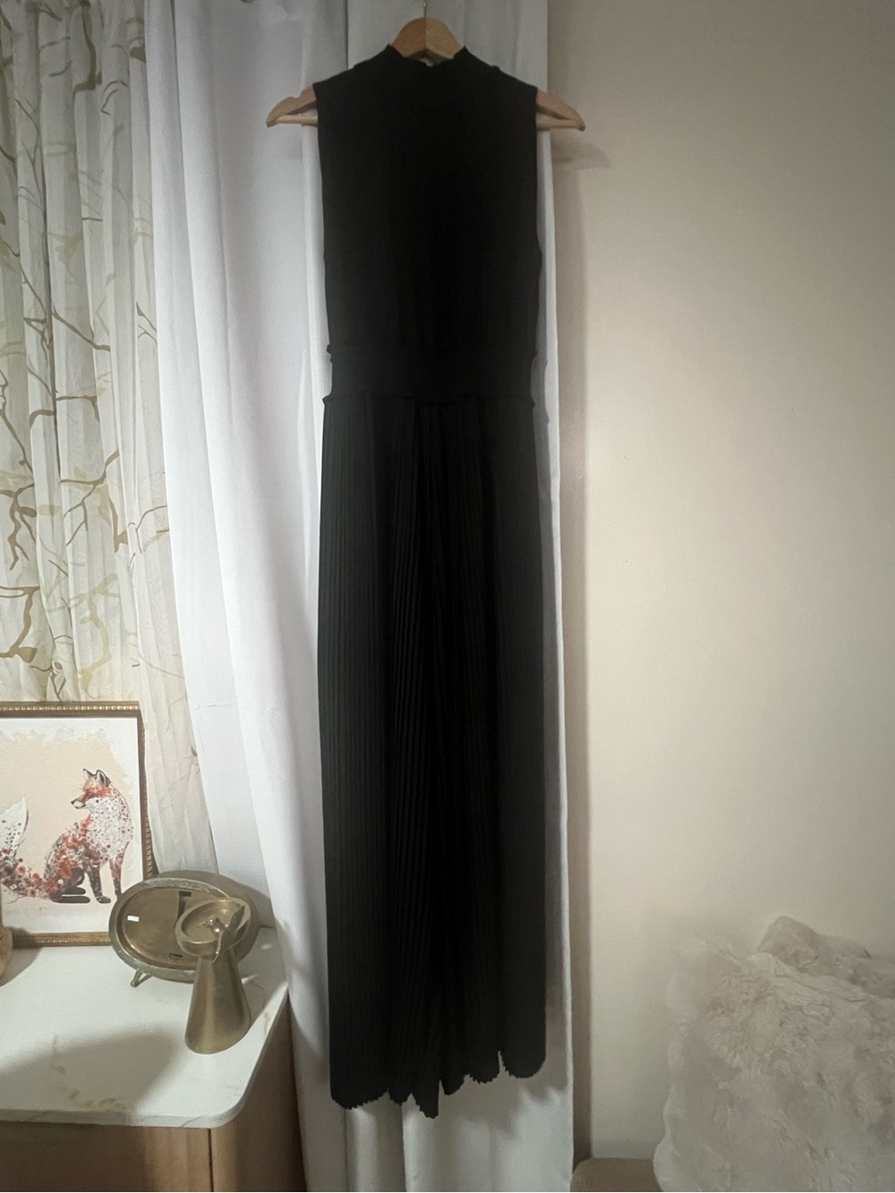 Nanette Lepore Sleeveless Black Pleated Maxi Romper
